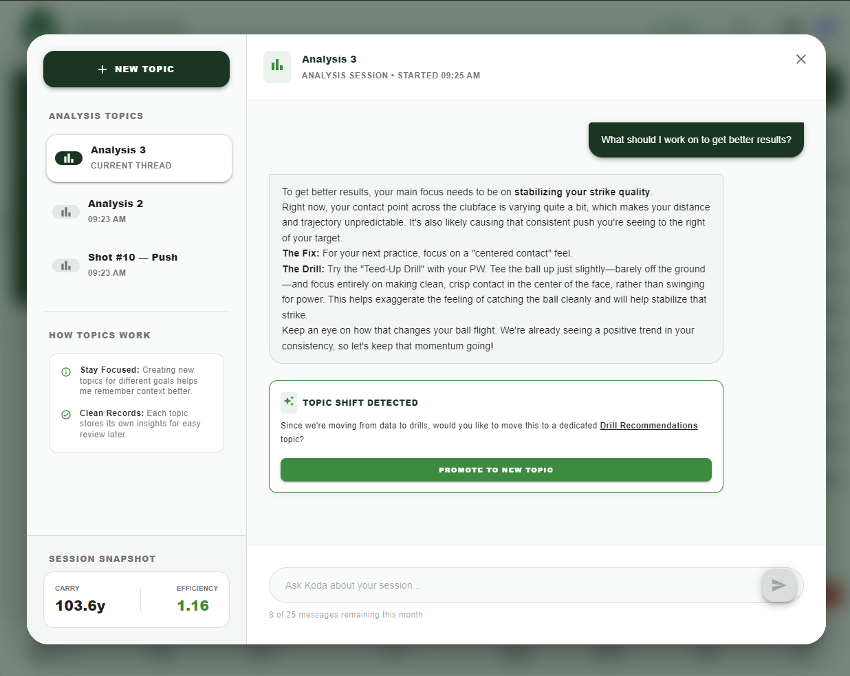 Koda Coach Hub — light mode